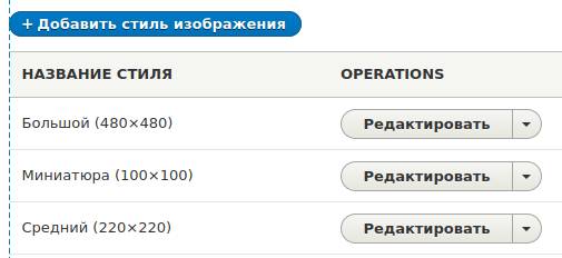 Стили изображений в Drupal