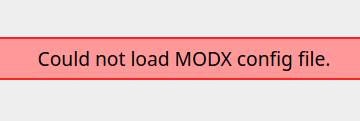 Could not load MODX config file